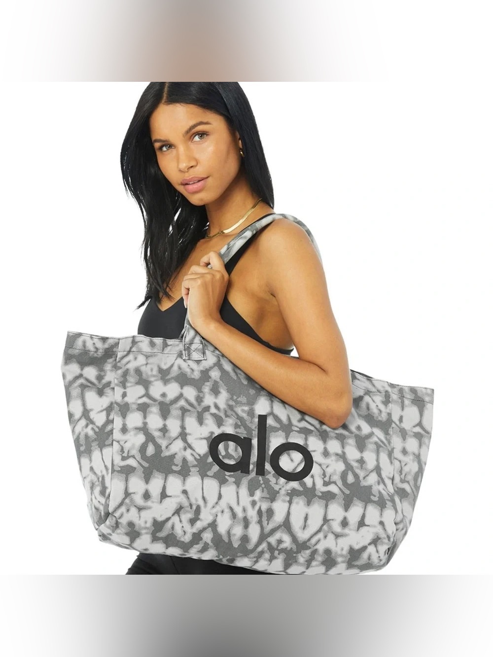 ALO yoga Grey Tie dye shopper tote